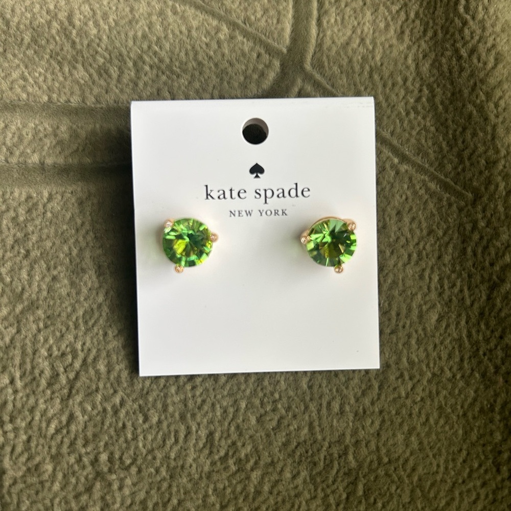 Kate Spade Green Crystal Stud Earrings